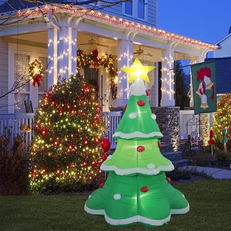 7.5 Ft. Green Tree W/ Star Inflatable